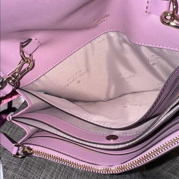 Kate Spade Crossbody Kerri Small Leather Lilac Bag NWT - Picture 14 of 16
